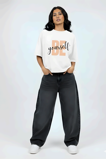 White Be Yourself Tee